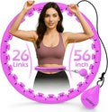 Aro de hula-hula con peso JLoibao con 26 eslabones (56 pulgadas) para adultos que desean perder peso, aro de fitness Infinity de talla grande, equipo de ejercicio inteligente para mujeres.
