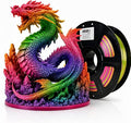 Filamento de ácido poliláctico (PLA) de 1/16" (1.75 mm) para impresora 3D, seda arcoíris de caramelo S3, multicolor, peso neto de 2.2 lbs (1 kg), precisión +/-0.05 mm