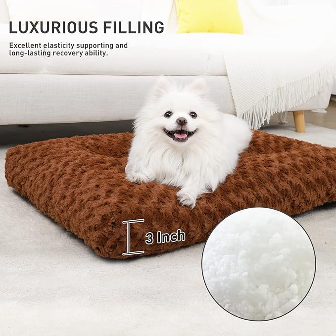 KSIIA Cama para perros lavable Camas para perros de lujo de felpa Cama para perros cómoda Alfombrilla antideslizante para dormir para mascotas para razas de perros grandes, jumbo, medianos y pequeños