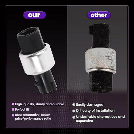 Nueva actualización 152962 A/C interruptor de ciclo de embrague, compatible con Chevy Silverado Tahoe Blazer Express, GMC Jimmy Savana Sonoma Yukon, interruptor de sensor de presión de aire acondicionado de repuesto # 52466358, 52468323