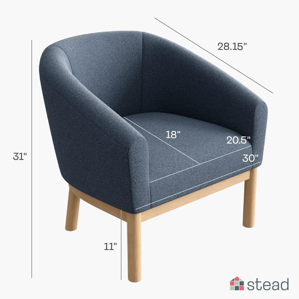 Silla Mid-Century Curva – Colección 2023 – Lujo y Comodidad con Patas de Madera Maciza y Tela Transpirable