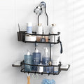 Organizador de Ducha Colgante Aitatty | Repisa Antioxidante para Cabezal de Ducha, Sin Taladrar, con Portajabón para Shampoo y Accesorios | Negro