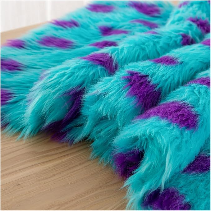 Camino de Mesa Monstruo Peludo Newwiee – 33x183 cm | Azul | Decoración para Fiesta de Cumpleaños