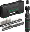 Juego de destornilladores dinamométricos ALAIAL de 10 a 60 in-lb, kit de destornillador dinamométrico ajustable en pulgadas-libras con puntas de acero S2 y estuche. Evita el apriete excesivo para la reparación de bicicletas, montaje de miras telescópicas