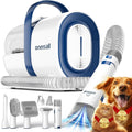 USADO-Aspiradora para el cuidado de perros oneisall, aspiradora para mascotas con cortauñas y lima de uñas, depósito de polvo de 1,5 L, cepillo para eliminar el pelo suelto de perros con 7 herramientas para la limpieza del hogar (azul).