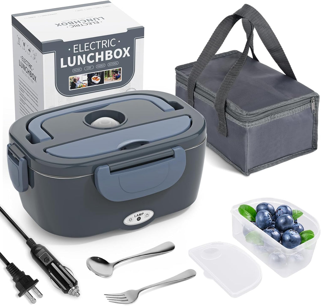 Lonchera eléctrica con calentador de alimentos, 3 en 1