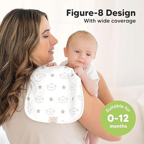 Paños orgánicos para eructos para bebés niños y niñas, paquete de 5 paños de algodón súper absorbentes para bebés, trapos suaves y afelpados para recién nacidos, toallas infantiles para escupir leche