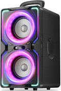 Hotlemon Altavoz Bluetooth grande: 240 W pico potente sonido fuerte con graves profundos, tiempo de reproducción de 15 horas, carga rápida, TWS, altavoces inalámbricos portátiles para exteriores, fiesta, playa, patio trasero, hogar, exterior (negro)