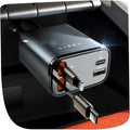 LISEN Cargador de Auto Retractil 84W | Carga Rapida USB-C | Accesorio de Viaje para iPhone 17, 16, 15, 14, 13 | Regalo del Dia de la Madre
