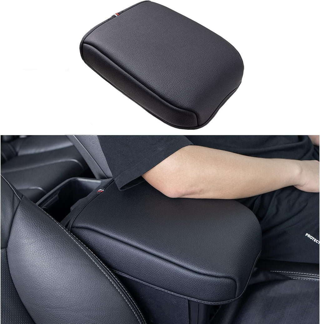 Cojín de consola central JDMCAR compatible con accesorios Toyota Tacoma 2016-2022 2023, funda de cuero PU personalizada, protector de tapa de consola central 