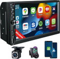⚠️ PRESENTA USO, NO AFECTA SU FUNCIONAMIENTO | Estéreo Doble Din Inalámbrico 7" HD – Apple CarPlay, Android Auto, GPS, Bluetooth 5.1, Cámara Reversa