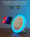 Altavoz Bluetooth 4 en 1 | Luz LED + Carga Inalámbrica Qi + Soporte | Regalo