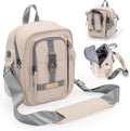 Bolso para cámara Cwatcun, bandolera de lona para cámaras réflex digitales y DSLR, bolso pequeño y compacto para cámara, bolso cruzado para cámara, bolso de fotografía para cámaras sin espejo Canon, Nikon, Sony y Fuji, color blanco.