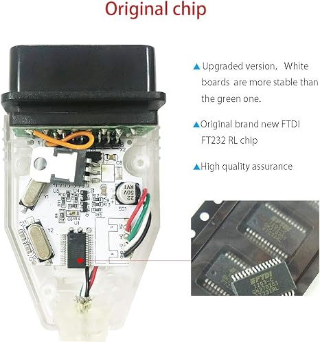 Cable Diagnóstico Taotao K+CAN USB OBD2 para BMW — FT232RL con Switch, Compatible con EDIABAS, NCS Expert y Tool32