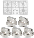 5 perillas mejoradas WB03X29300 para estufa de gas GE, perilla para quemador de superficie de estufa de gas, perillas de repuesto para estufa de gas JGP3030SL1SS JGP3030SL2SS, perilla de estufa de reemplazo para GE número de pieza AP6301265 4585904