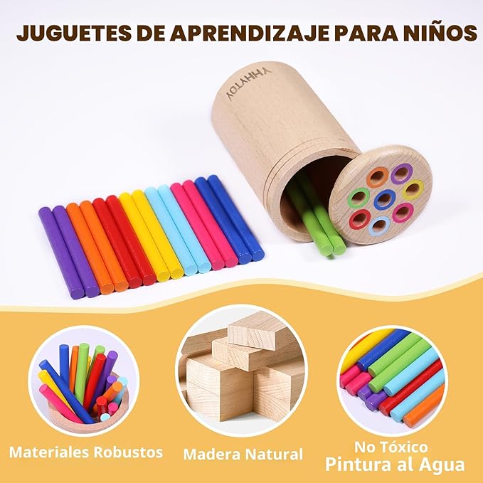 Juguetes Montessori para niños de 1+ año, juguete de clasificación de colores para niños pequeños de 18 meses, actividades de aprendizaje preescolar, juguetes sensoriales para habilidades