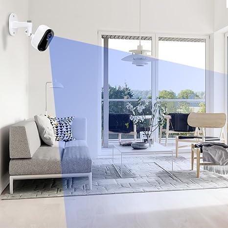 Paquete de 2 soportes ajustables para cámara Arlo Essential 2K interior/exterior (2ª generación), para cámara Arlo Pro 5S/Pro 4/Pro 3/Pro 2/Pro/Arlo Ultra2/Ultra/Arlo Essential Spotlight, montaje de pared de seguridad sin taladrar