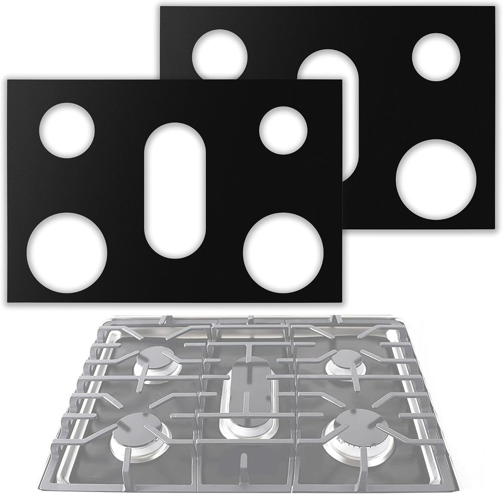 2 protectores para quemadores de estufa LG de 30 pulgadas | Compatible con los modelos LRGL5825, LRGL5823, LSGL5833F, LGLDG4315, LRG4115, LRG4113, LDG4313 y más | Protectores reutilizables para quemadores de estufa de 0,4 mm de grosor