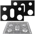 2 protectores para quemadores de estufa LG de 30 pulgadas | Compatible con los modelos LRGL5825, LRGL5823, LSGL5833F, LGLDG4315, LRG4115, LRG4113, LDG4313 y más | Protectores reutilizables para quemadores de estufa de 0,4 mm de grosor