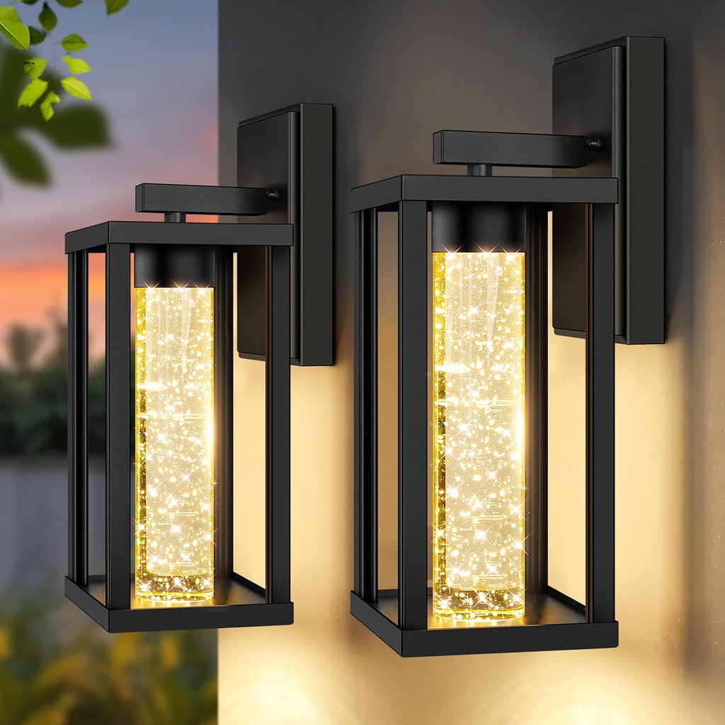 Apliques de Pared Exterior Brightever 10W | Pack 2 Unidades | Resistente al Agua | Iluminación LED Exterior | 1 Pack