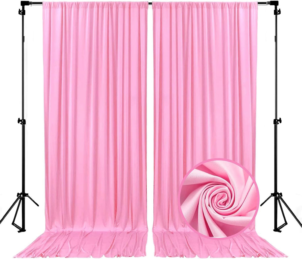 Cortina Fondo Rosa 2 Paneles 1.5m x 2.1m para Evento Fotosesión Cumpleaños Boda Halloween Navidad Año Nuevo Decoración