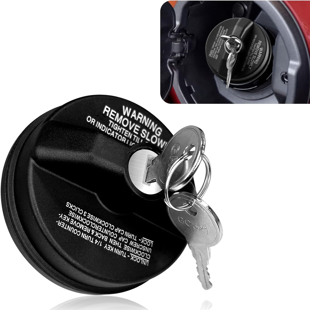 Eponcia Tapa de Combustible con Llave y Seguro | Compatible con 4Runner, Chevy Silverado 1500 2500 3500, Nissan, GMC, Subaru, Buick | Reemplazo 77300-47020 10504