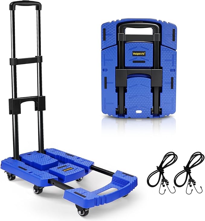 Carretilla plegable Voipvvii de 227 kg, carrito de mano portátil de alta resistencia