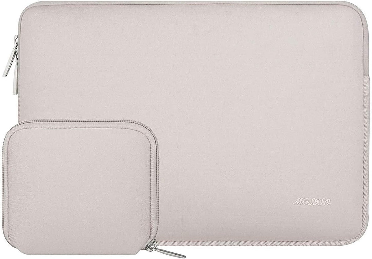 Funda para Laptop MOSISO 15 Pulgadas de Neopreno con Estuche Pequeño – Compatible con MacBook Air M5/M4/M2 y Dell XPS, Color Gris