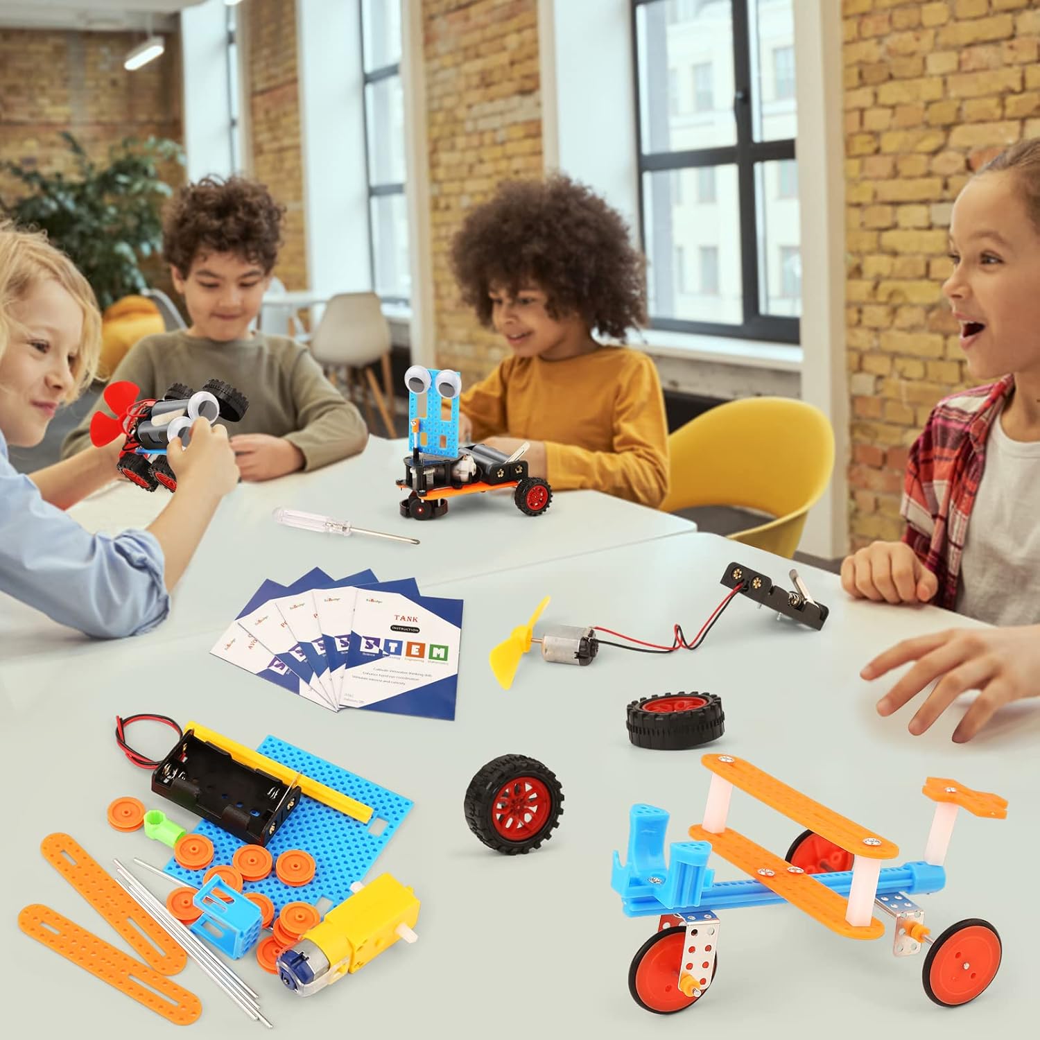 Kit de ciencia STEM para niños de 6 a 8, de 8 a 10 y de 10 a 12 años, manualidades para niños y niñas, regalos de 9 a 12 años, juguetes STEM de construcción de robots y coches para regalos de cumpleaños