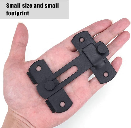 4 Pestillos Deslizantes para Puerta de Granero – Acero Inoxidable, Negro Mate