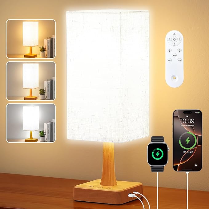 Lámpara de Terapia de Luz 10000 Lux – Espectro Completo, 3 Temperaturas, Control Remoto y Puertos USB-C y A