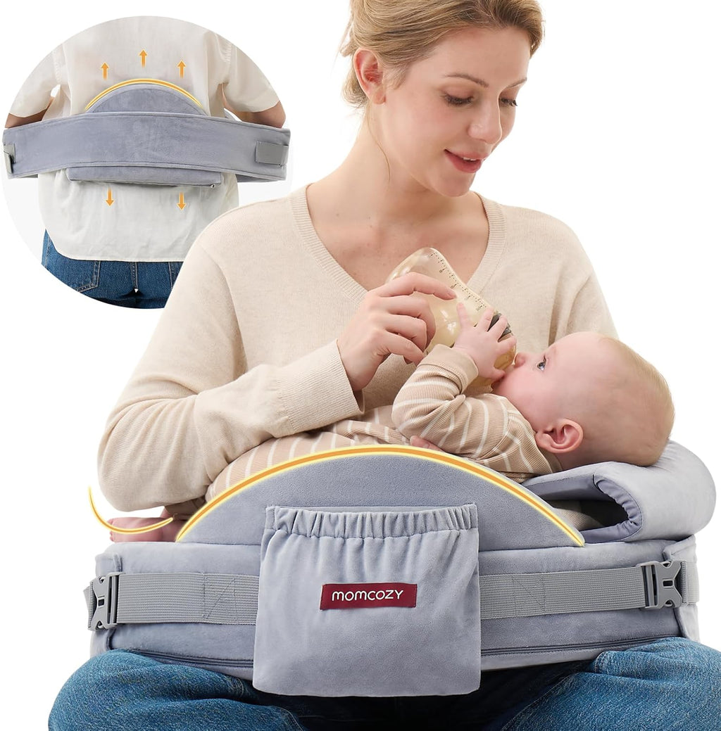 Almohada de Lactancia Momcozy CozyPro | Soporte Lumbar y de Brazo, Guarda de Seguridad |ARTICULO VIENE COMO SE MUESTRA EN LA SEGUNDA IMAGEN CONTIENE 3 PIEZAS