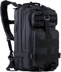 Mochila táctica pequeña Lawaia, estilo militar, con sistema Molle, para supervivencia, ideal para el ejército, para caza, gimnasio, senderismo, camping y motociclismo, con pesas, para hombres y mujeres, 30L (negra).