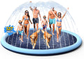 USADO-Alfombra de juegos acuáticos antideslizante VISTOP para niños y perros, con rociador grueso para piscina, juguetes acuáticos de verano para exteriores: divertida alfombra de juegos con fuente para bebés, niñas, niños o mascotas (127 pulgadas, azul y