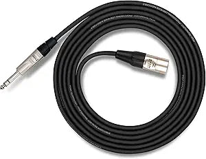 Hosa HSX-030 Pro Balanced Interconnect, REAN 1/4 Inch TRS to XLR3M, 30 Feet