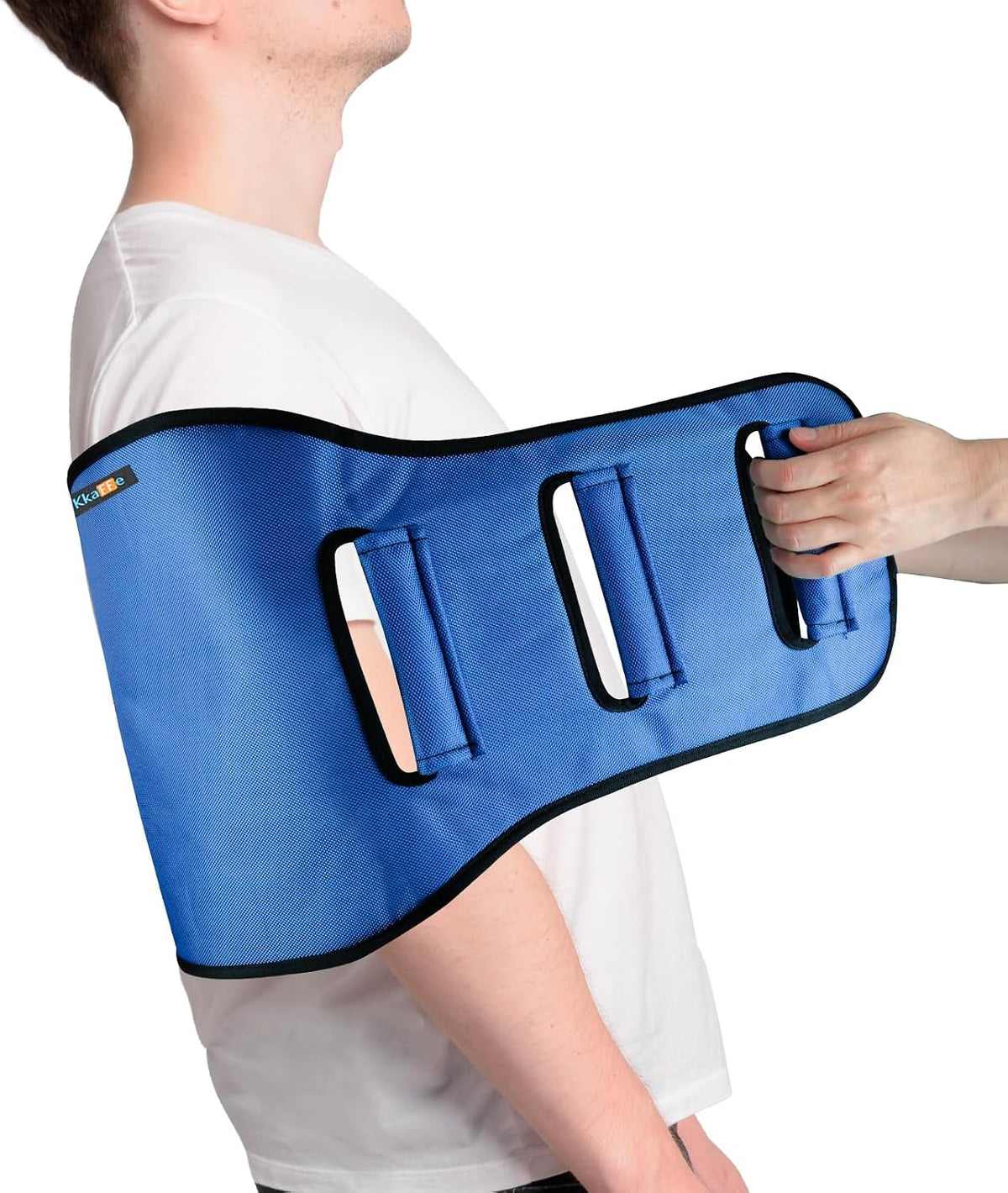 Cinturón de transferencia KKaFFe para pacientes de enfermería, soportes y ayudas para la transferencia de personas mayores, cinturón de marcha para el cuidado del paciente, cinturón de transferencia para pacientes postrados en cama (azul)