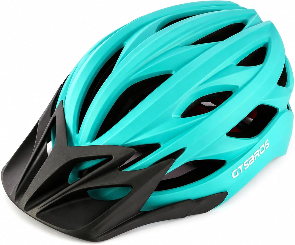 Casco de bicicleta GTSBROS con visera para hombre y mujer. Casco ligero para bicicleta de carretera y montaña. Casco de ciclismo ajustable para adultos, ideal para desplazamientos diarios, MTB y bicicletas eléctricas. Certificado por la CPSC.