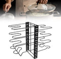Estante para ollas y sartenes, organizador vertical ajustable para ollas y sartenes para encimera de cocina