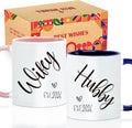 Juego de Tazas FNWSJ para Marido y Mujer – Regalo de Boda para Parejas, Set de 2