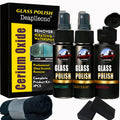 Kit de pulido de vidrio con óxido de cerio, removedor de rayones para parabrisas: restaura la claridad y elimina marcas de limpiaparabrisas, remolinos y manchas de agua. Kit completo para hacerlo usted mismo.