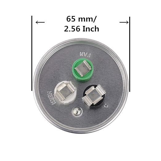 BOJACK 70+7.5 uF 70/7.5 MFD ±6% 370/440 V CA CBB65 Condensador circular de arranque dual de funcionamiento para funcionamiento de motor CA o arranque de ventilador o condensador de enfriamiento