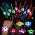 SCIONE - Paquete de 24 pulseras LED Fidget Spinner con luz, regalos de fiesta que brillan en la oscuridad para niños de 4 a 8 años y de 8 a 12 años, juguetes para cofres de tesoros, regalos de cumpleaños, premios de carnaval y bolsas de regalo de Pascua. 
