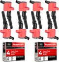 Juego MAS de 8 Paquetes de Bobina de Encendido Roja DG508 y 8 Piezas de Bujía Motorcraft SP479 Compatible con Ford F150 E250 Expedition Excursion Lincoln Navigator Reemplazo para DG457 DG491 3W7Z12029AA