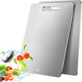 Titanium Cutting Board - 100% Pure Titanium - Double-Sided Food-Grade - Easy to Clean - Rapid Thawing - Knife-Friendly - For Meats, Fruits, Vegetables - Kitchen Chopping Board