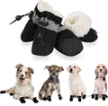Botas de Invierno YAODHAOD para Perros – Forro Polar, Suela Antideslizante, Talla 7 (Negro)