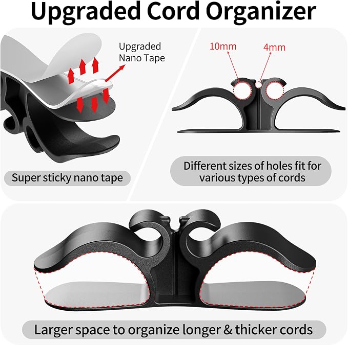 Organizador de cables mejorado para electrodomésticos, organizador de cables de electrodomésticos de cocina