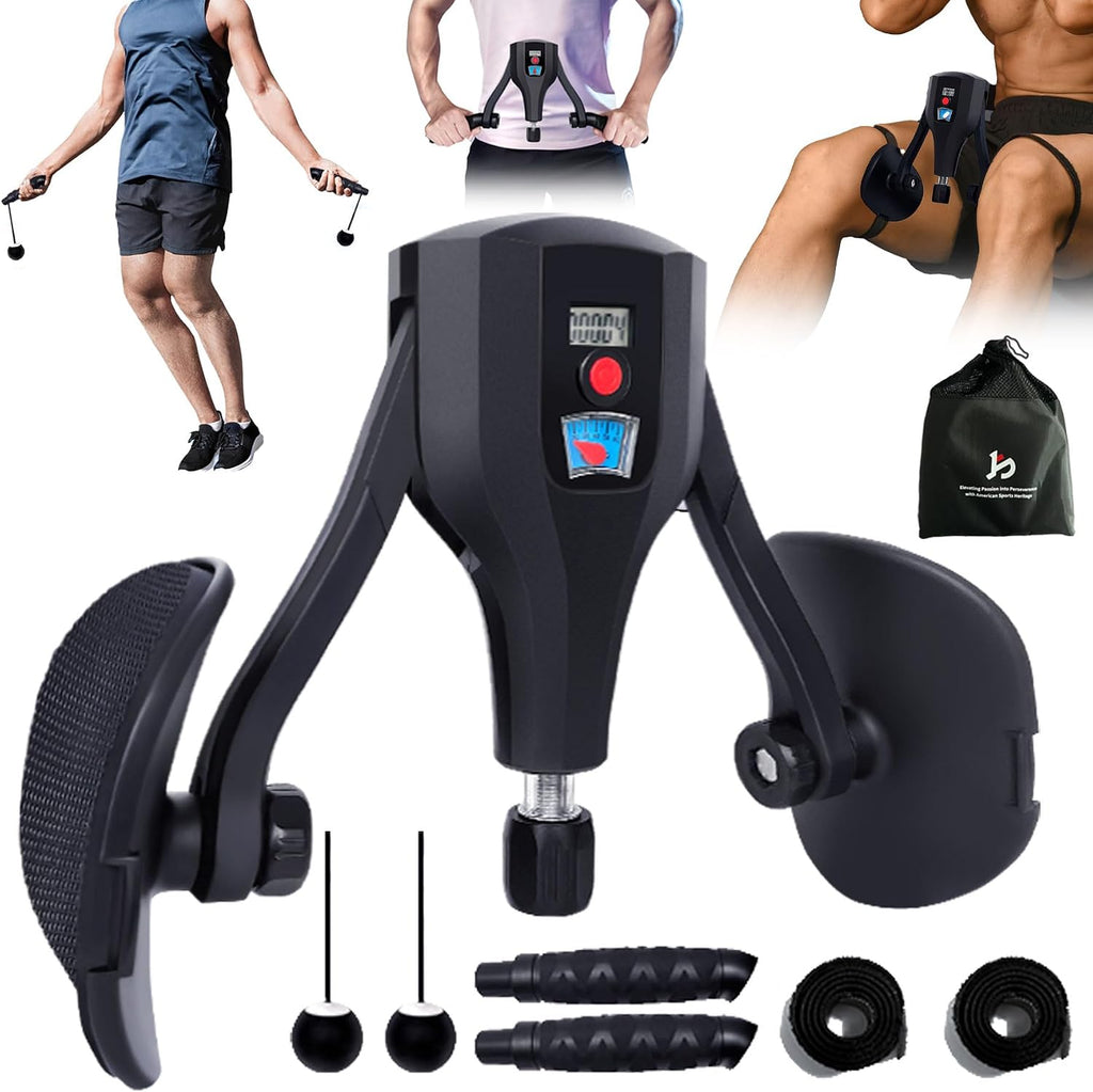 Bula Bola Thigh Trainer Pro, resistencia ajustable de 0 a 132 libras, ejercitador de Kegel para muslos internos y suelo pélvico con asas para ejercicios de brazos y cuerda para saltar inalámbrica para fitness en casa para mujeres y hombres (negro).