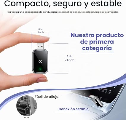 Adaptador inalámbrico CarPlay para iPhone, adaptador de Apple CarPlay