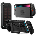 Funda Protectora COOWPS P2 para Nintendo Switch 2 | Agarres Ergonómicos, Soporte Metálico y 12 Ranuras