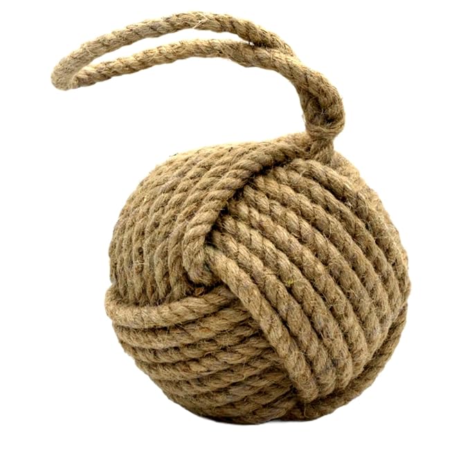 Tope de puerta de cuerda de yute con nudo de mono de Marsella (1,8 kg) - Yute